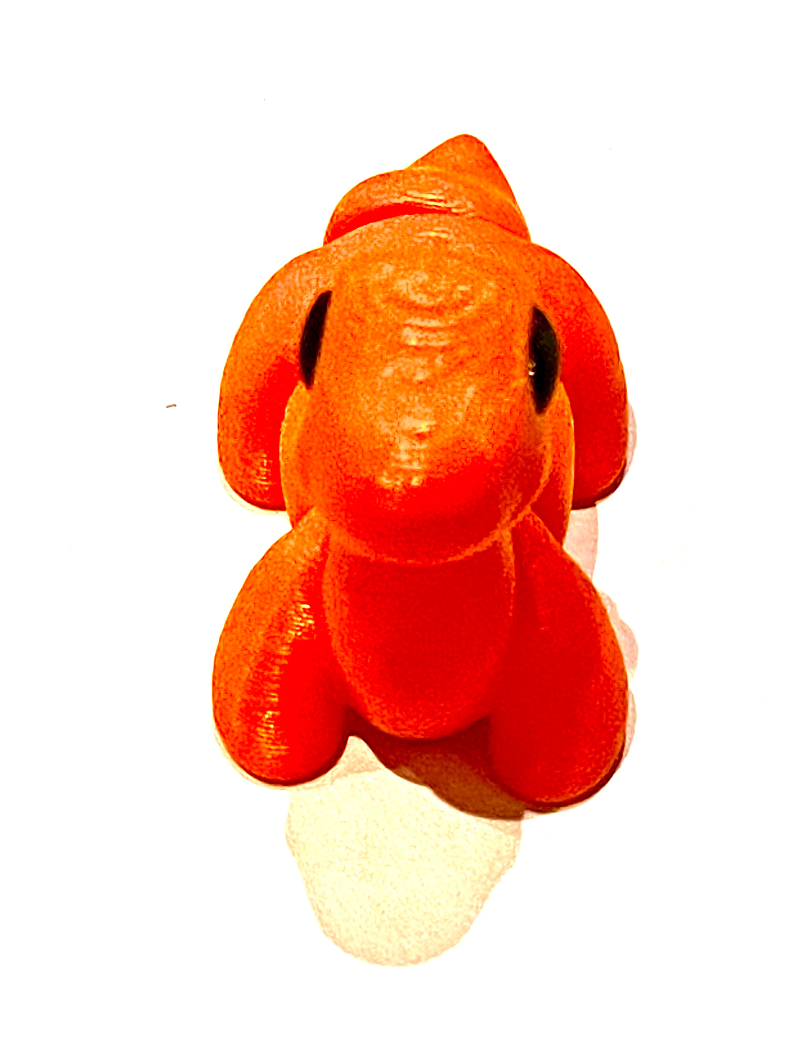 Orange Dinosaur 3d Printed