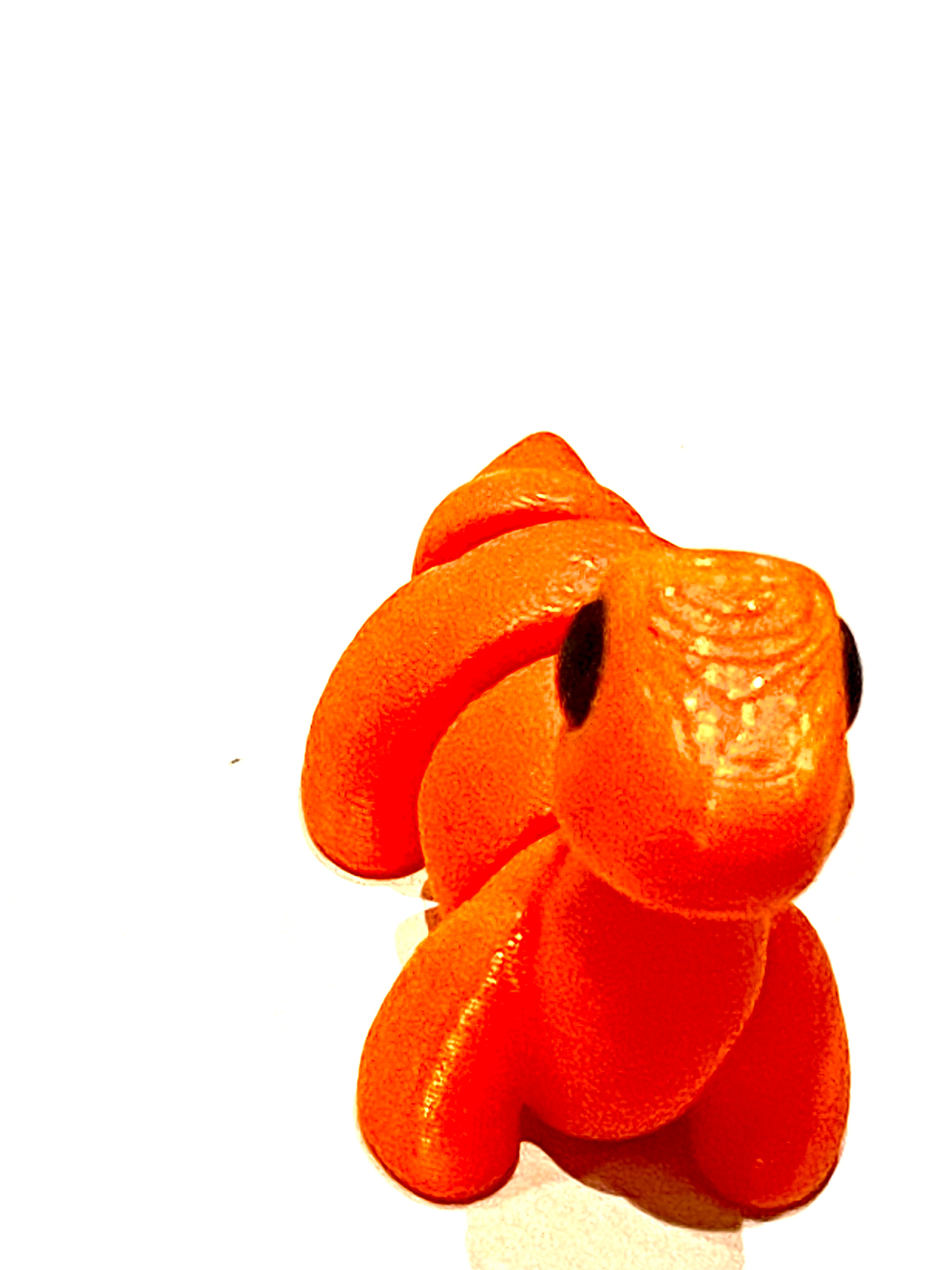 Orange Dinosaur 3d Printed