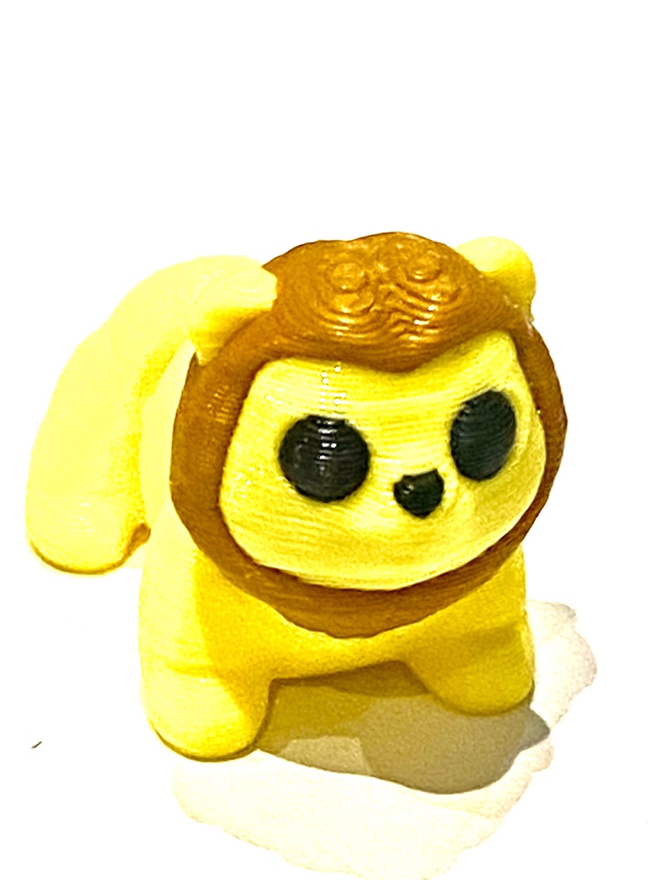 Yellow and Brown Lion small 3d Printed