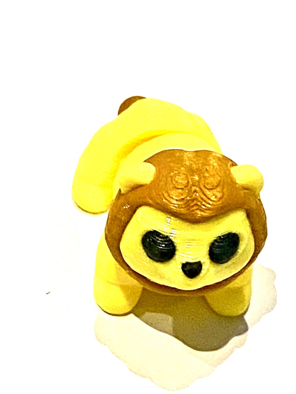Yellow and Brown Lion small 3d Printed