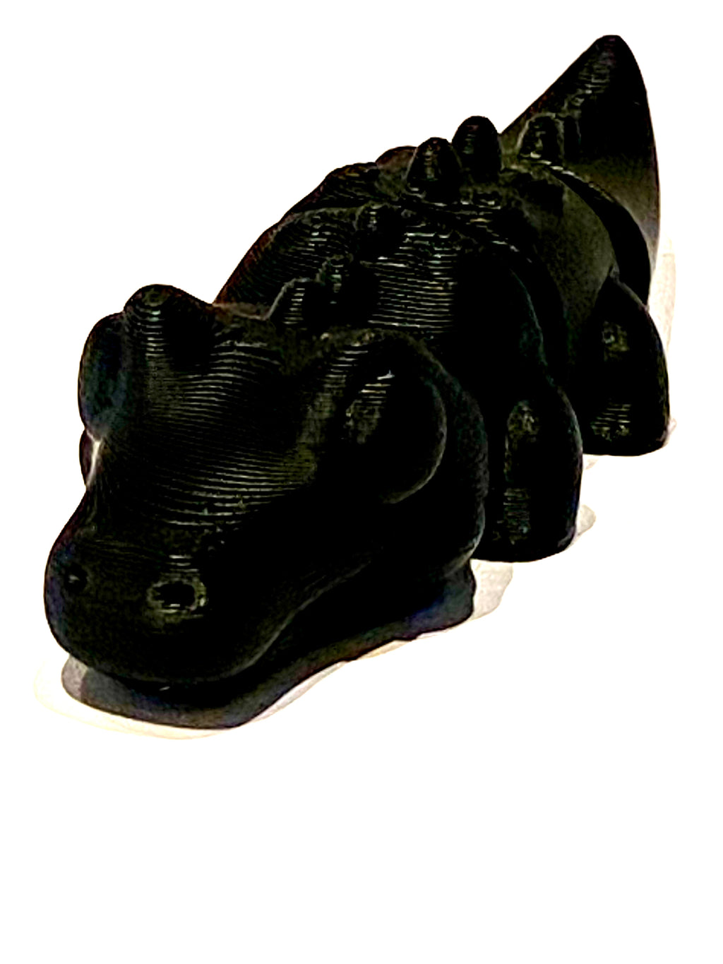 Black 3d Printed Crocodile