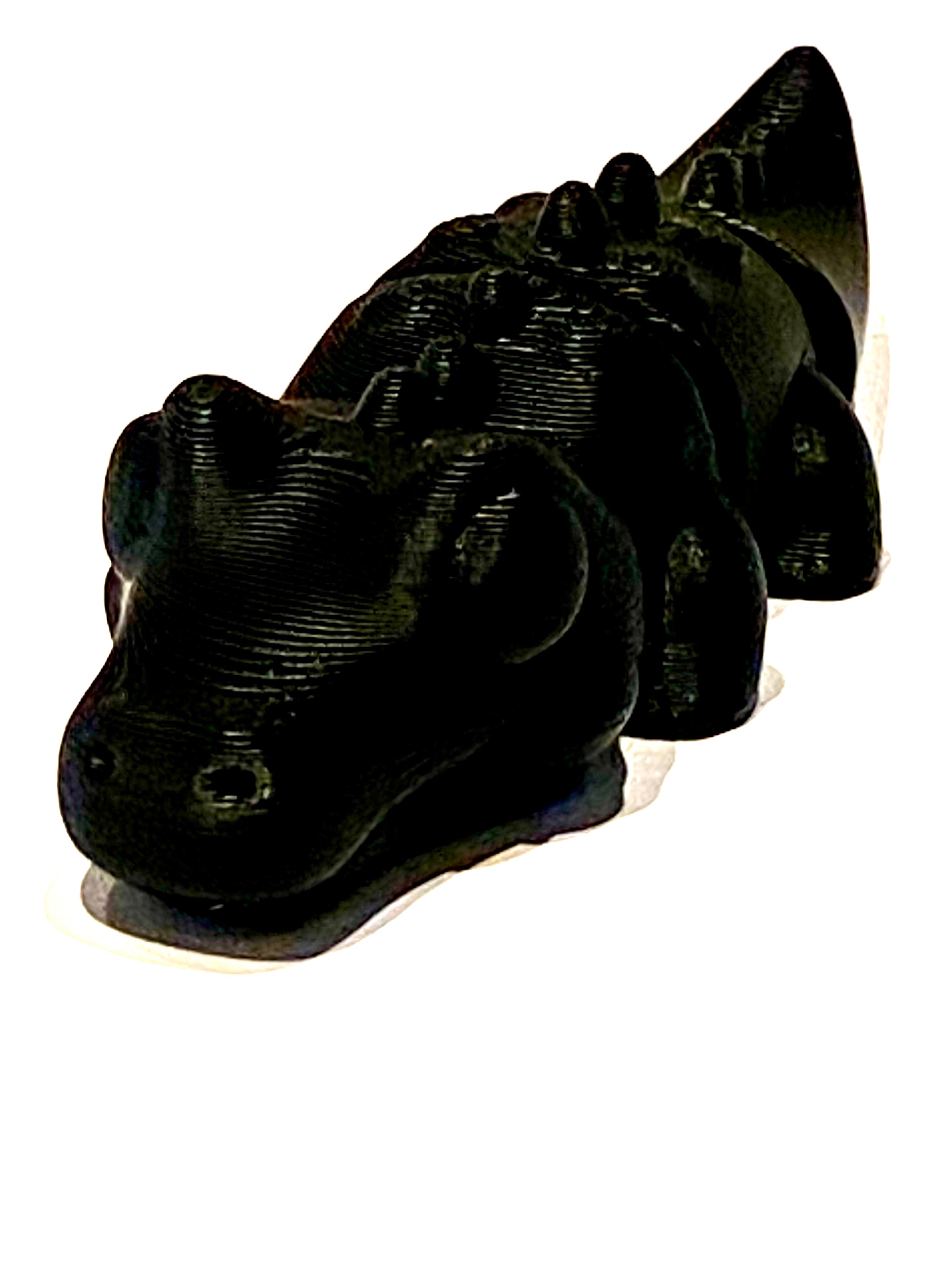 Black 3d Printed Crocodile