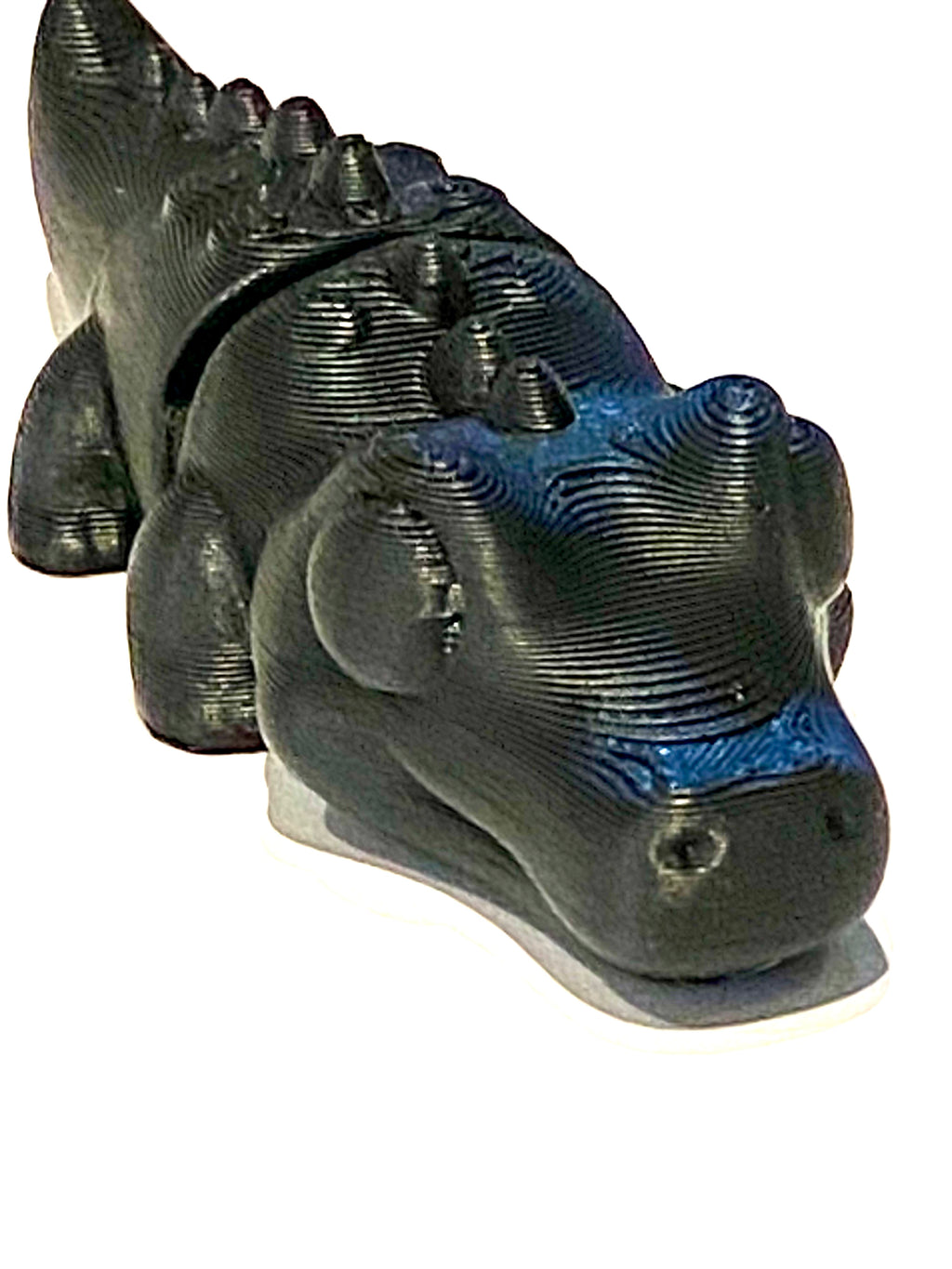 Black 3d Printed Crocodile