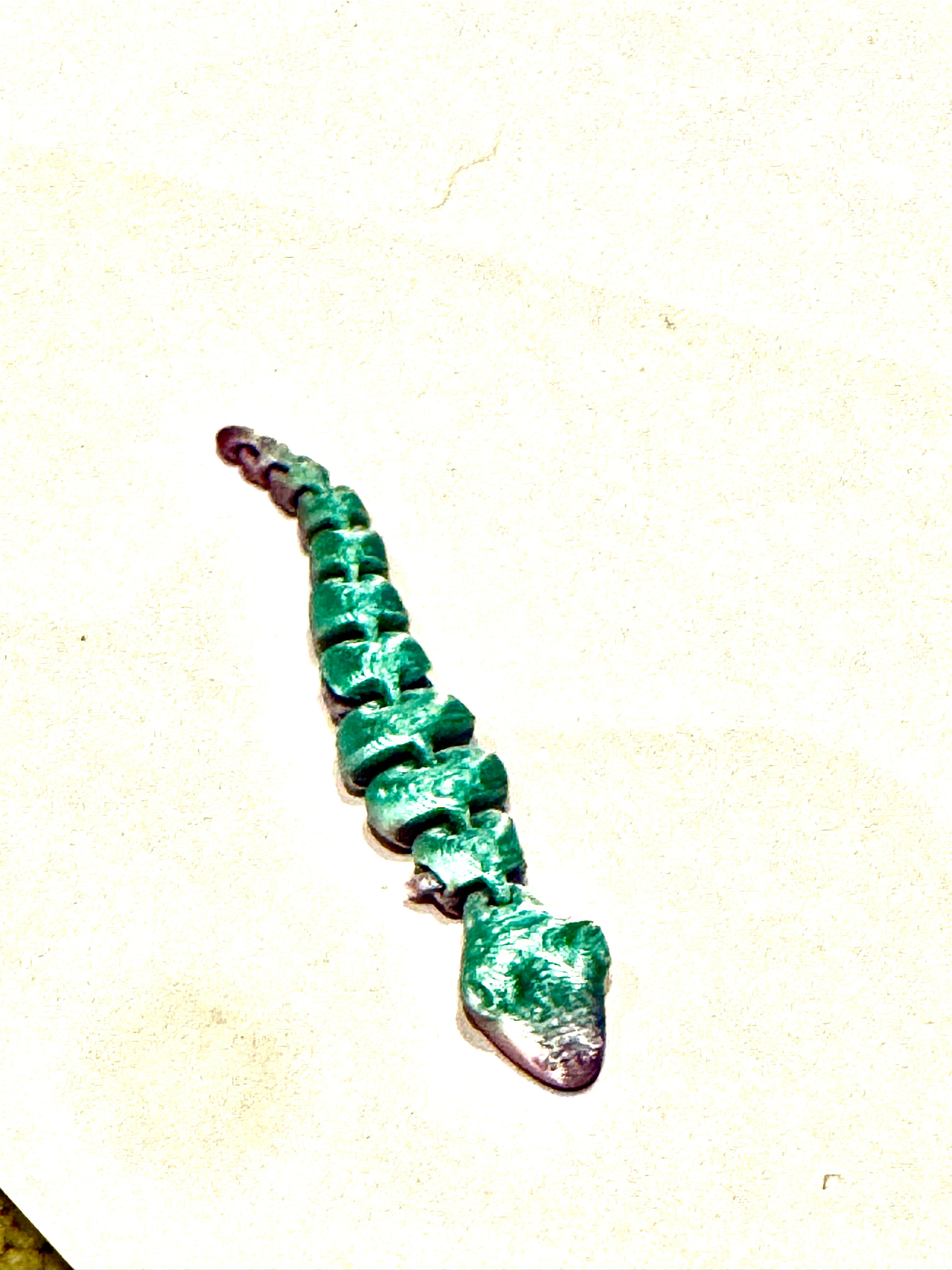 Blue and Purple 3d Printed Snake