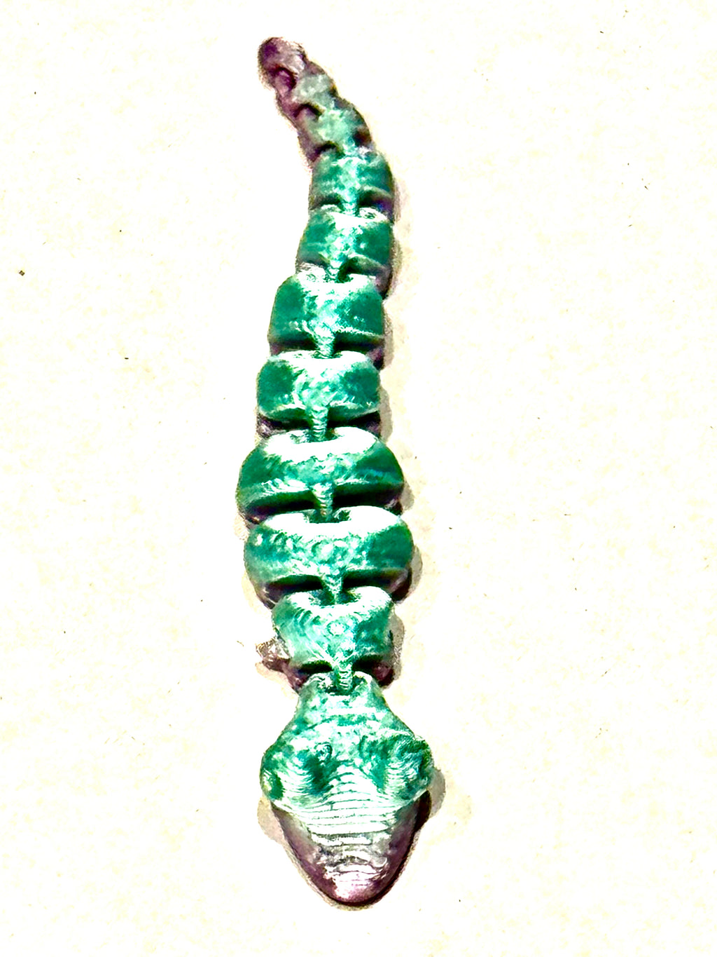 Blue and Purple 3d Printed Snake