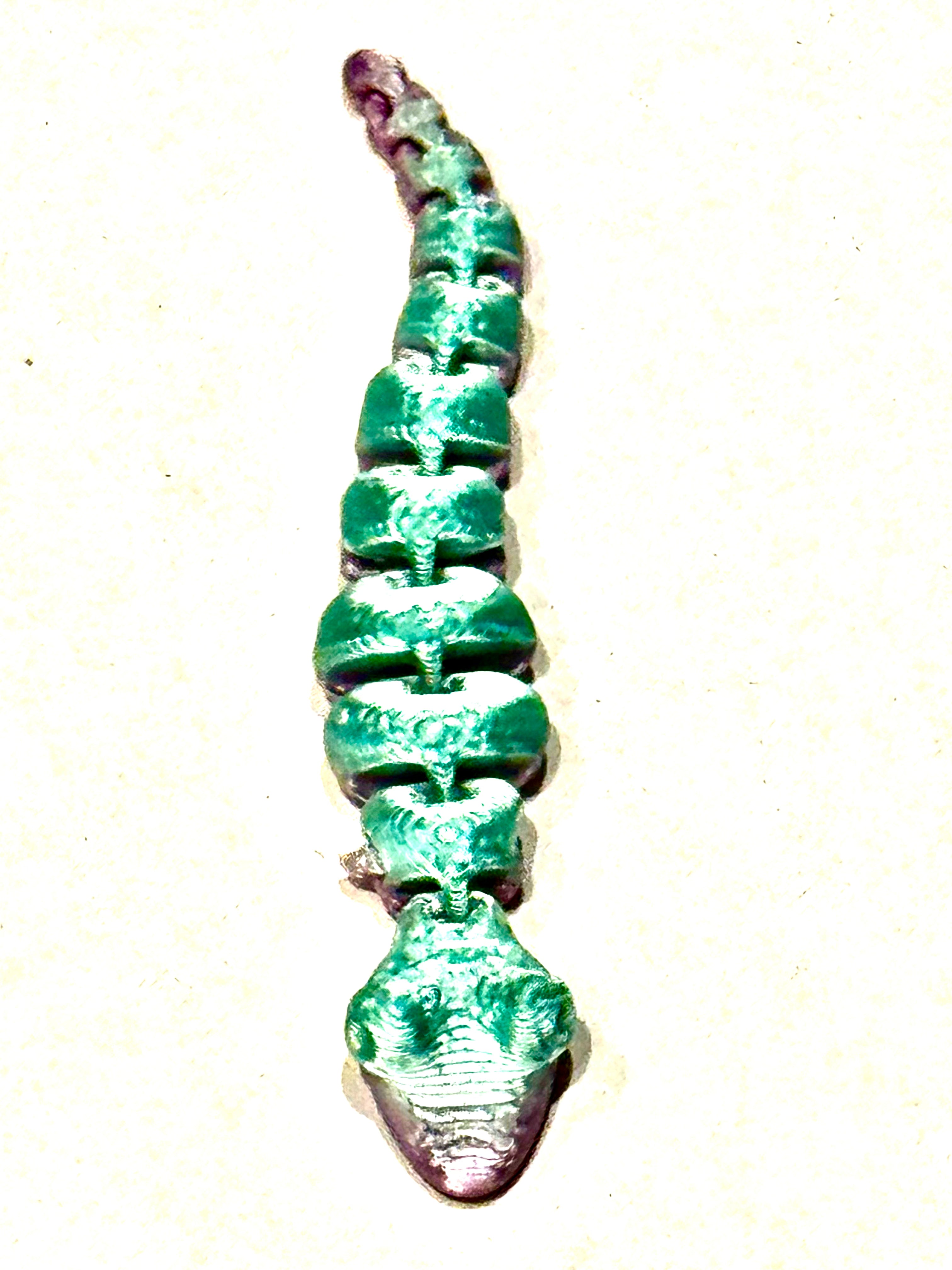 Blue and Purple 3d Printed Snake